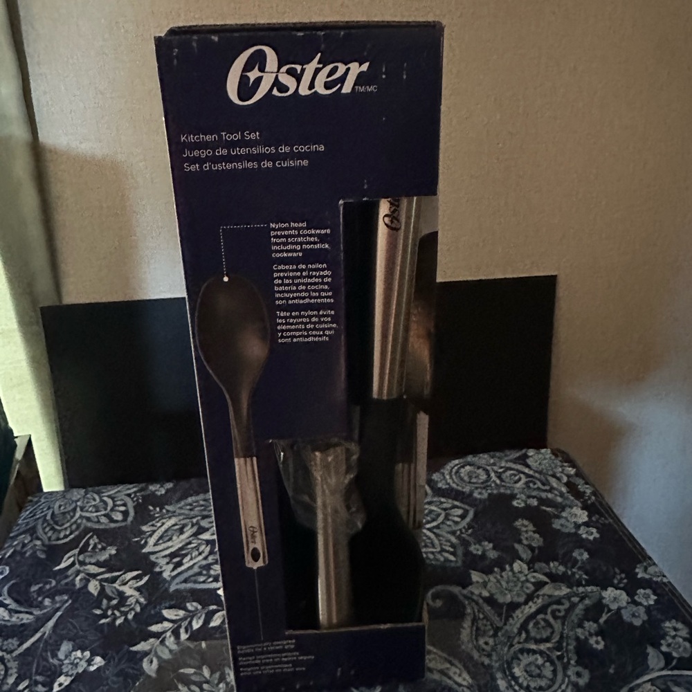 NEW Oster Kitchen Bliss 5 Piece Nylon and Stainless Steel Kitchen Tool Set